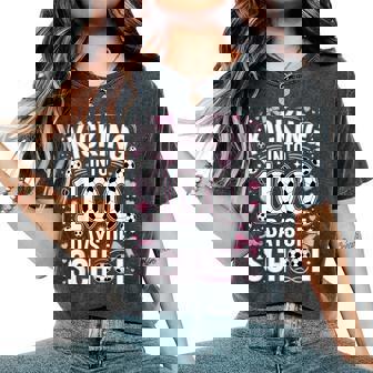 100 Days Of School Girls Soccer Coquette Bow Pink Teacher Women's Oversized Comfort T-Shirt - Monsterry