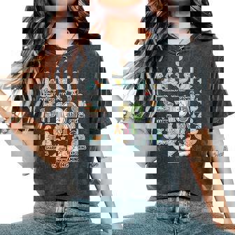 100Th Day Pigeon Bird I Survived 100 Days Of School Teacher Women's Oversized Comfort T-Shirt | Seseable FR