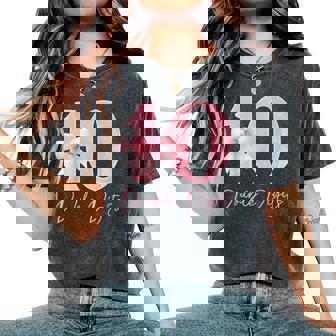 10Th Birthday Coquette Bow Pink 10 Year Old Birthday Girl Women's Oversized Comfort T-Shirt - Seseable