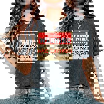 18Th Birthday Warning Childhood Expired 18 Years Women Women's Oversized Comfort T-Shirt | Mazezy