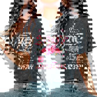 19歳 2007年2月 花柄 19歳 誕生日 男性 女性 レディースオーバーサイズコンフォートTシャツ - Kawaiitshirt