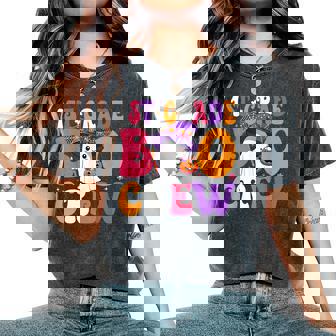 1St Grade Boo Crew Halloween First Grade Halloween Teacher Women's Oversized Comfort T-Shirt | Seseable FR