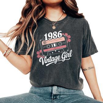 40 Años Intage 1986 Cumpleaños 40 Retro 1986 Camiseta extragrande cómoda para mujer - Regaloses