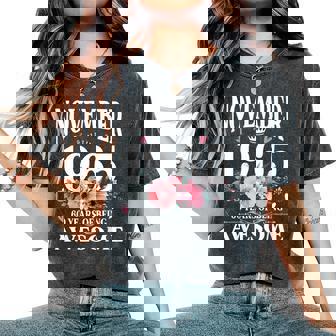 60 Years Old November Floral 1965 60Th Birthday Women Women's Oversized Comfort T-Shirt | Mazezy