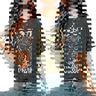 67 33 Day Of School Deer Hunting Camo Boys Teacher 100 Days Women's Oversized Comfort T-Shirt - Monsterry