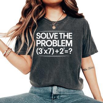 67 Meme Math Six Seven Teacher Brainrot Joke Women's Oversized Comfort T-Shirt - Thegiftio UK