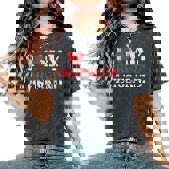 Amo A Mi Redneck Marido Redneck Esposa Pareja Grunge Camiseta extragrande cómoda para mujer - Regaloses