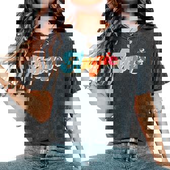 Angie Personalized Name Custom Groovy 80'S Retro Women's Oversized Comfort T-Shirt - Thegiftio