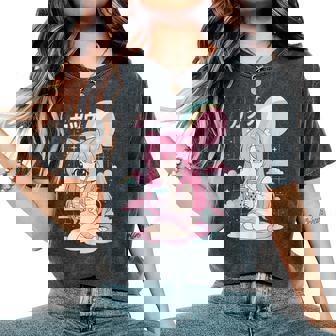 Anime Girl Boba Bubble Tea Kawaii Women's Oversized Comfort T-Shirt | Seseable CA