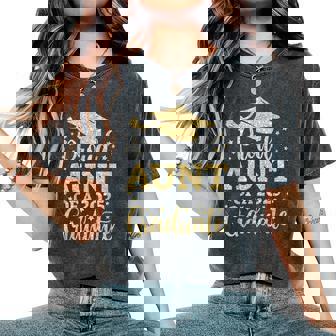 Aunt Senior 2025 Proud Aunt Of A Class Of 2025 Graduate Women's Oversized Comfort T-Shirt - Thegiftio