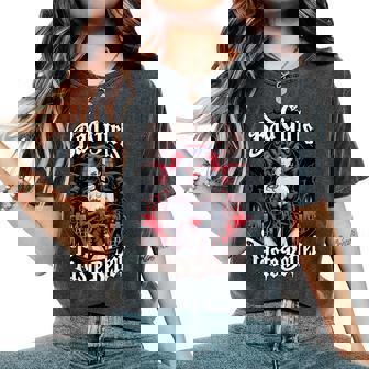 Bad Girls Taste Better Tattoo Lover Vintage Halloween Women's Oversized Comfort T-Shirt - Monsterry