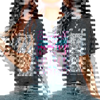 Baseball Drip For Mama Mom Coquette Bow Ice Cream Dripping Women's Oversized Comfort T-Shirt - Monsterry