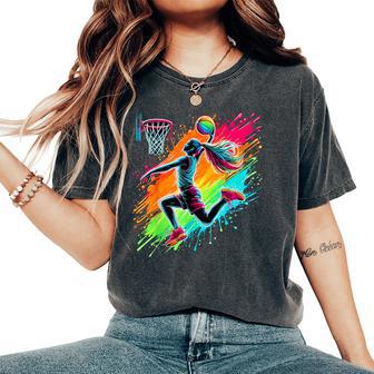 Basketball Player Girl Basketballer Women's Oversized Comfort T-Shirt - Thegiftio UK