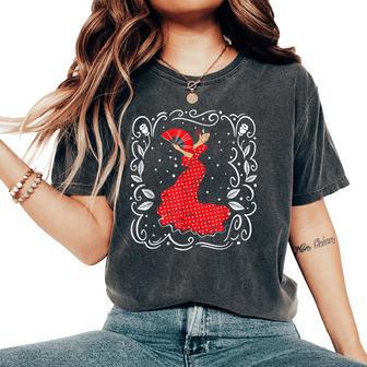 Beautiful Spain Woman Flamenco Dancer Women's Oversized Comfort T-Shirt - Thegiftio UK