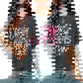 Big Sister Again Coquette Big Sister Girls Toddlers Women's Oversized Comfort T-Shirt | Seseable UK