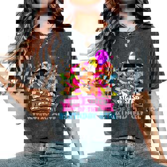 Big Sister Birthday Girl Party Pink Doll Family Decorations Women's Oversized Comfort T-Shirt - Thegiftio