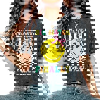 Big Sister Finally Retro Big Sister Girls Toddlers Women's Oversized Comfort T-Shirt | Seseable FR