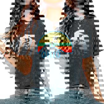 Bike Rider Ohio Mountain Biking Retro Ohio MTB Moutain Biker Women's Oversized Comfort Colors T-Shirt | Mazezy