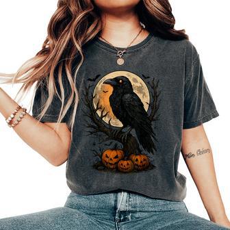 Black Crow Black Bird Moon & Halloween Raven Women's Oversized Comfort T-Shirt - Thegiftio UK