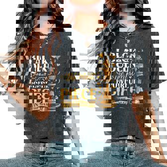 Black Queen Most Powerful Piece Black History Month Women Women's Oversized Comfort T-Shirt | Seseable UK