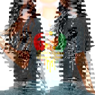 Black History Month Heritage African American Black Mom Women's Oversized Comfort T-Shirt | Seseable UK