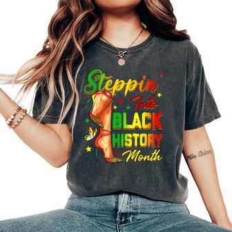 Black History Steppin Into African High Heels Girls Women's Oversized Comfort T-Shirt - Thegiftio UK