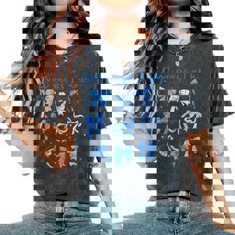 Blue Bow God Say I Am Christian Girl Bible Verse Jesus Women's Oversized Comfort T-Shirt - Thegiftio