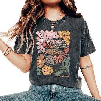 Boho Mental Health Matters All Day Every Day Inspirational Women's Oversized Comfort T-Shirt - Thegiftio UK