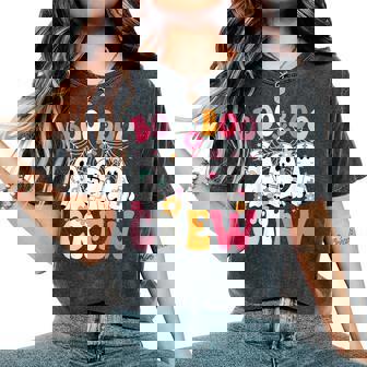 Boo Boo Crew Spooky Nurse Ghost Nursing Halloween Nurse Women's Oversized Comfort T-Shirt | Mazezy