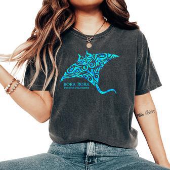 Bora Bora French Polynesia Manta Ray Boys Girls Women's Oversized Comfort T-Shirt - Thegiftio UK