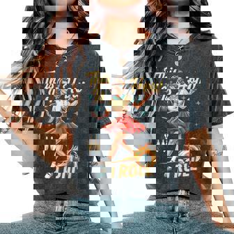 Bowling Sport Retro 1950S Pinup Girl This S I Roll Women's Oversized Comfort T-Shirt | Seseable FR