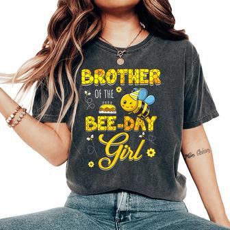 Brother Of The Bee-Day Girl Hive Birthday Party Matching Women's Oversized Comfort T-Shirt - Thegiftio UK
