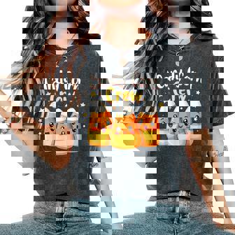 Candy Corn Crew Costume Friends Women's Oversized Comfort T-Shirt - Seseable