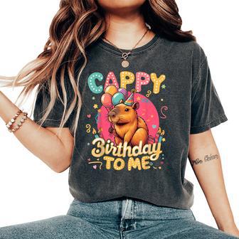 Cappy Birthday To Me Capy Birthday Cute Capybara Boys Girls Women's Oversized Comfort T-Shirt - Thegiftio UK