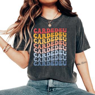 Cardedeu City Groovy Retro Camiseta extragrande cómoda para mujer - Regaloses