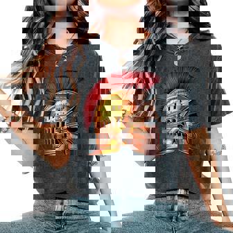 Casco Centurión Romano Hecho Del Coliseo Camiseta extragrande cómoda para mujer - Regaloses