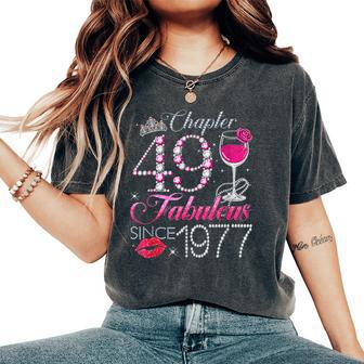 Chapter 49 Fabulous Since 1977 49Th Birthday Queen Diamond Women's Oversized Comfort T-Shirt - Thegiftio UK