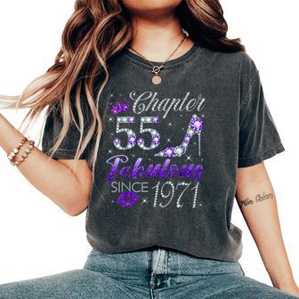 Chapter 55 Fabulous Since 1971 55 Years Old Lady Girls Women's Oversized Comfort T-Shirt - Thegiftio UK