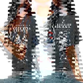 Chicken Feelin' Eggstra Graphic Chicken Lover Women's Oversized Comfort T-Shirt - Monsterry