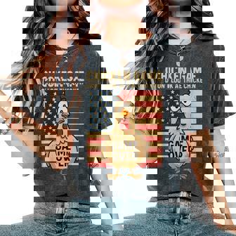 Chicken Game Don't Look At The Chicken Game Over Women's Oversized Comfort T-Shirt - Monsterry