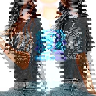 Chillstep Cute Cat Dream Tempo Kawaii Music Art Women's Oversized Comfort Colors T-Shirt | Mazezy