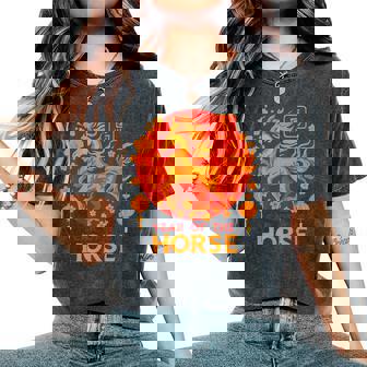 Chinese Zodiac Lunar New Year Fire Horse Year Of The Horse Women's Oversized Comfort T-Shirt - Monsterry