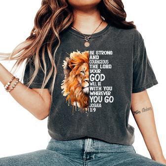 Christian Bible Verse Lion Of Judah Jesus God Women's Oversized Comfort T-Shirt - Thegiftio UK