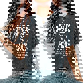 Christian Jesus Is King Religious Bible Verse God Women Women's Oversized Comfort T-Shirt - Monsterry