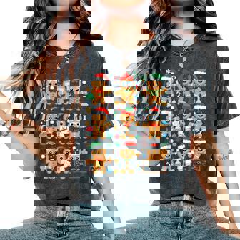 Christmas Science Teacher Gingerbread Laboratory Teacher Women's Oversized Comfort T-Shirt | Seseable FR