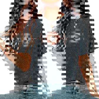 Coffee Cup Heartbeat Coffee Lover Women's Oversized Comfort T-Shirt - Monsterry