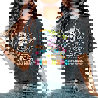 Color The World With Kindness Crayon Positivity Teacher Women's Oversized Comfort T-Shirt | Seseable UK