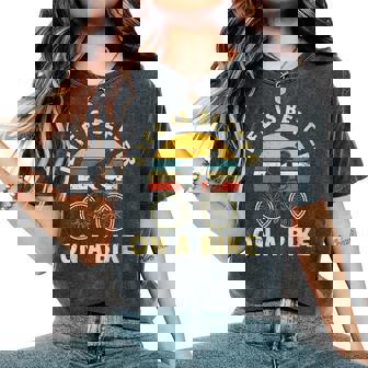 Cool Bicycle Quote Life Is Better On A Bike Ciclismo Bicicleta Cyc Cuello Camiseta extragrande cómoda para mujer - Regaloses