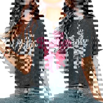 Coquette Bow Family Matching Groovy Pink Big Brother Women's Oversized Comfort T-Shirt - Monsterry