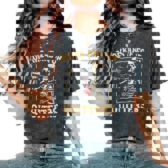 Corks Are For Quitters Skeleton Wine Drinking Team Festival Women's Oversized Comfort T-Shirt | Seseable CA